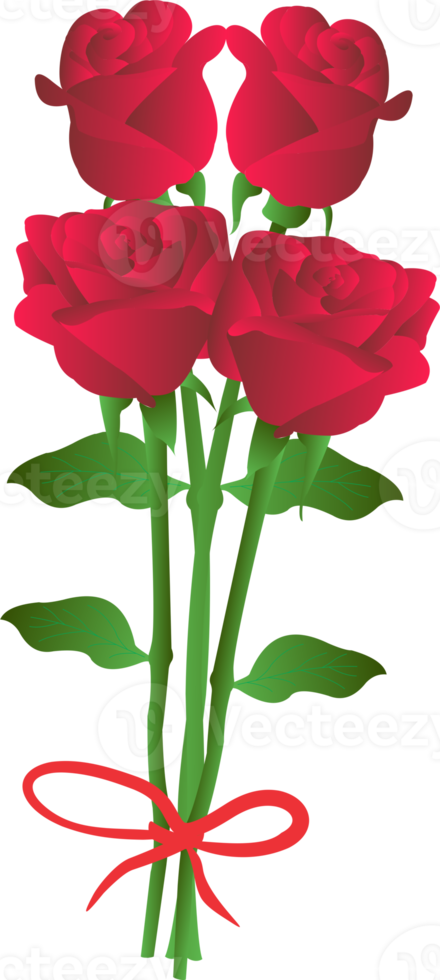 Red rose flower PNG
