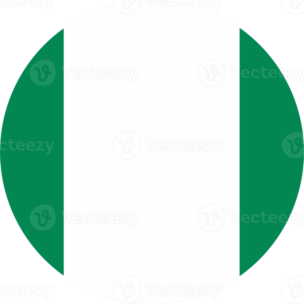 Nigeria bandera redondo forma png