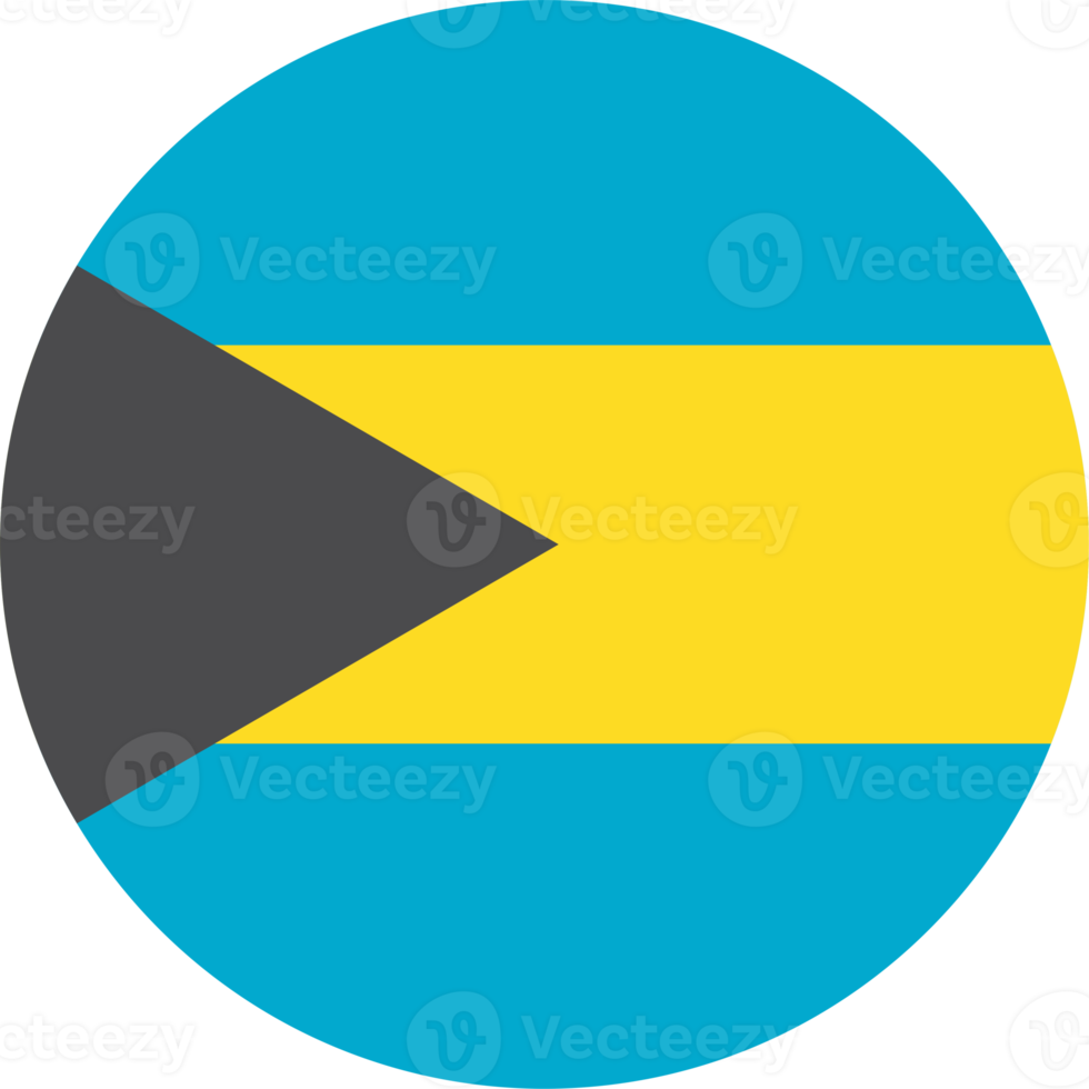 Bahamas flag round shape PNG