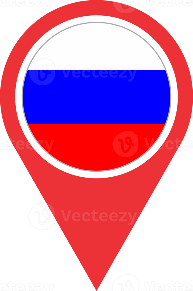 Rusia bandera alfiler mapa ubicación png