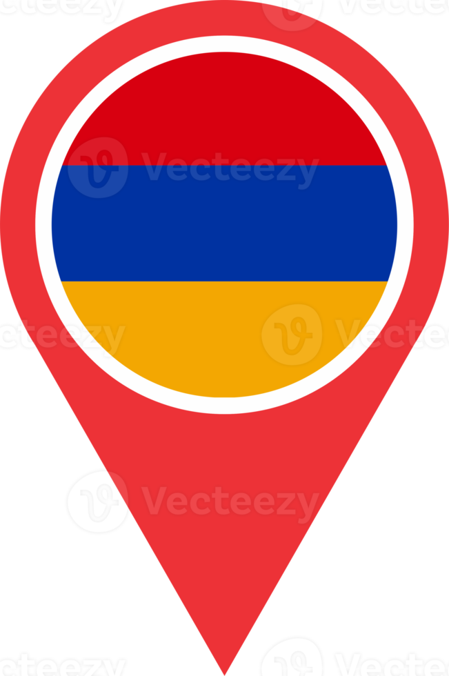 Arménie drapeau épingle carte emplacement png