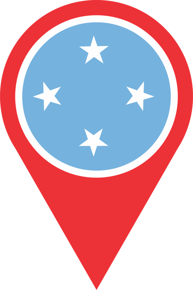 Micronésia bandeira PIN mapa localização png