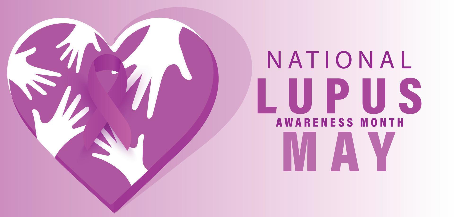 Lupus Awareness Month may. template  background, banner, card, poster. vector illustration.