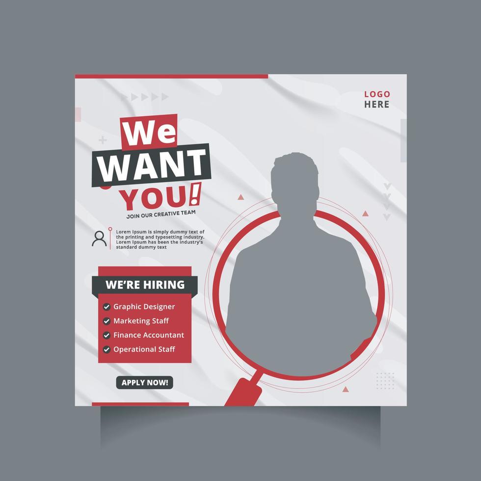 Modern Digital Marketing Agency Social Media Post Template Design vector
