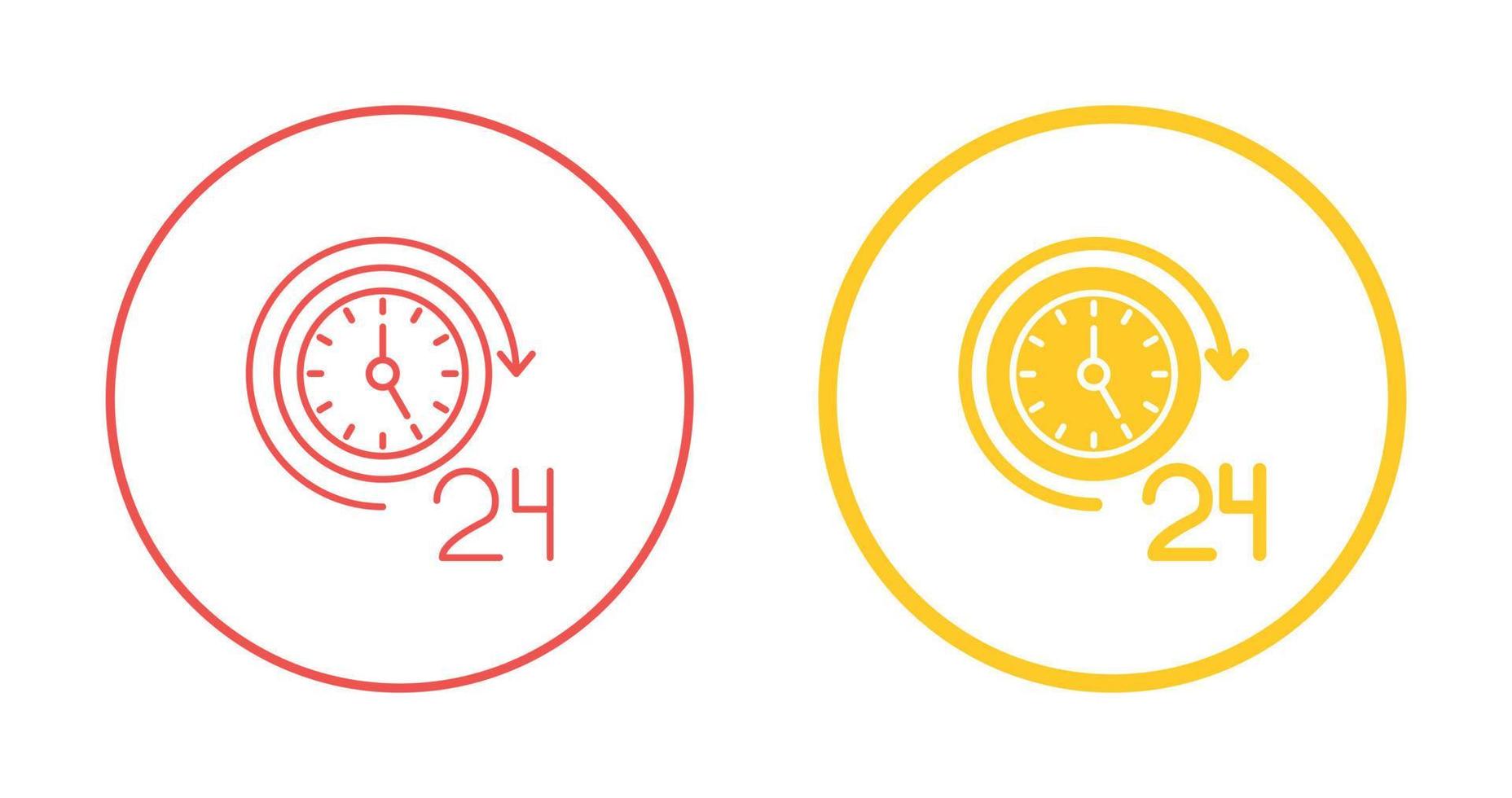 24 Hours Vector Icon