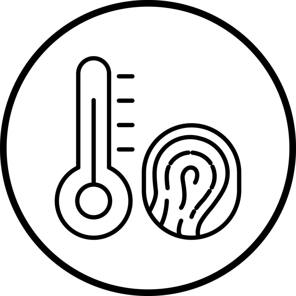Biometric Thermostat Vector Icon Style