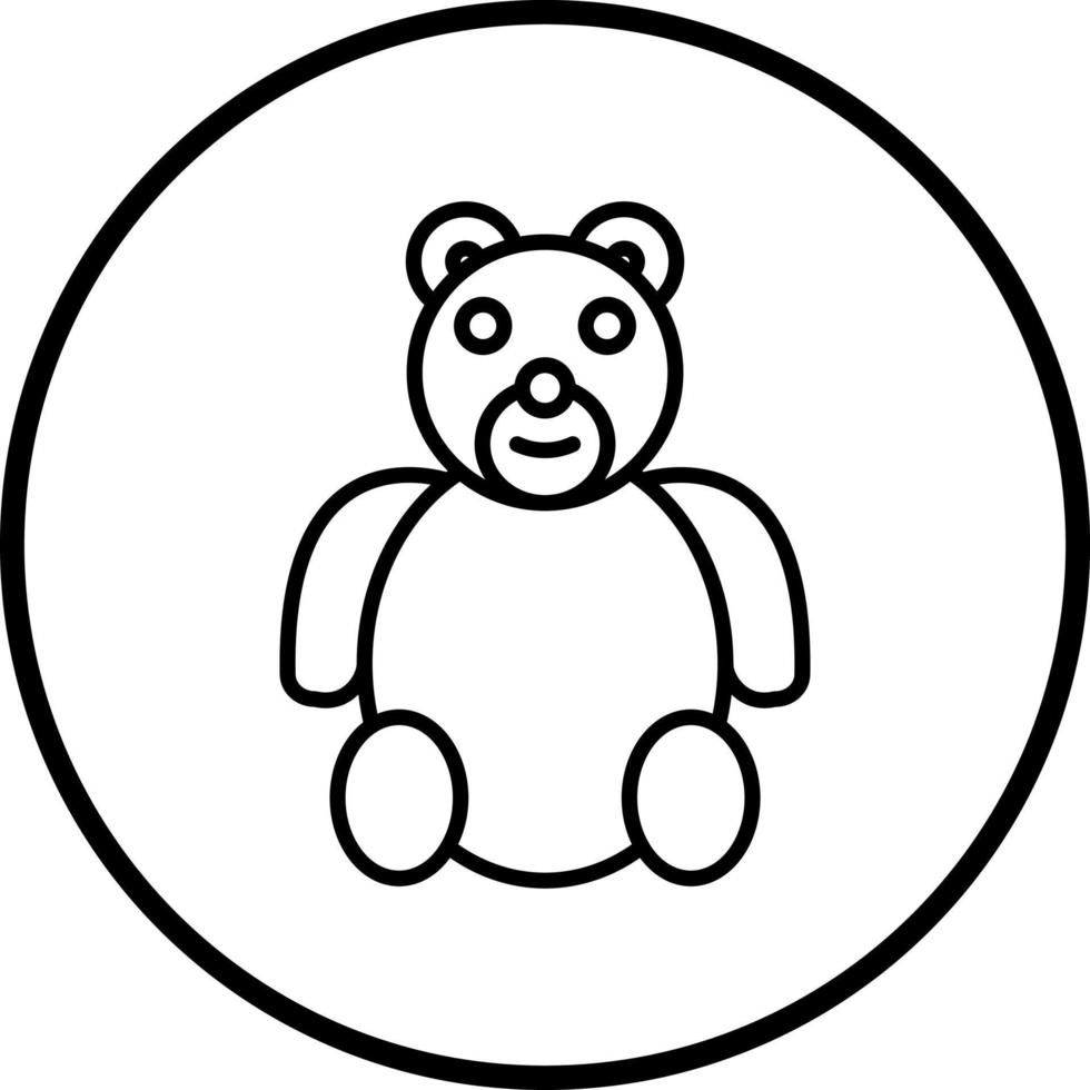 Stuffed Bear Vector Icon Style