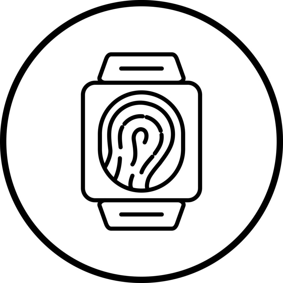 Biometric Smart Watch Vector Icon Style