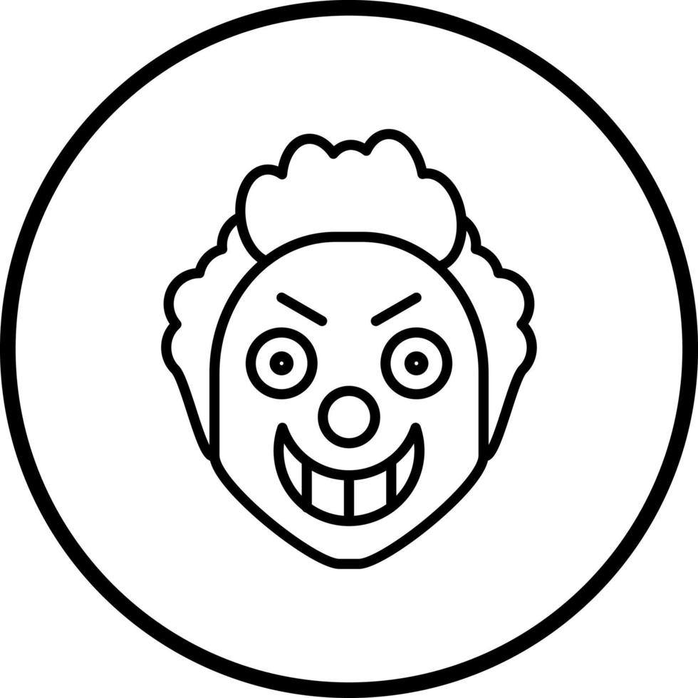 Scary Clown Vector Icon Style