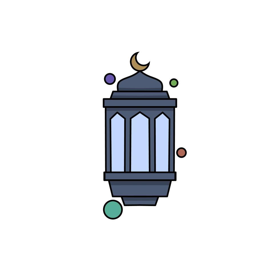 Islamic lantern icon, illustration of a lantern with an elegant concept, suitable for Ramadan and Eid designs vector