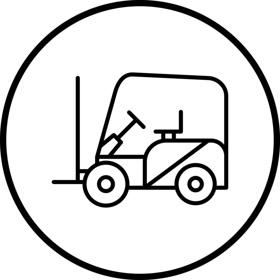 Fork Lift Vector Icon Style