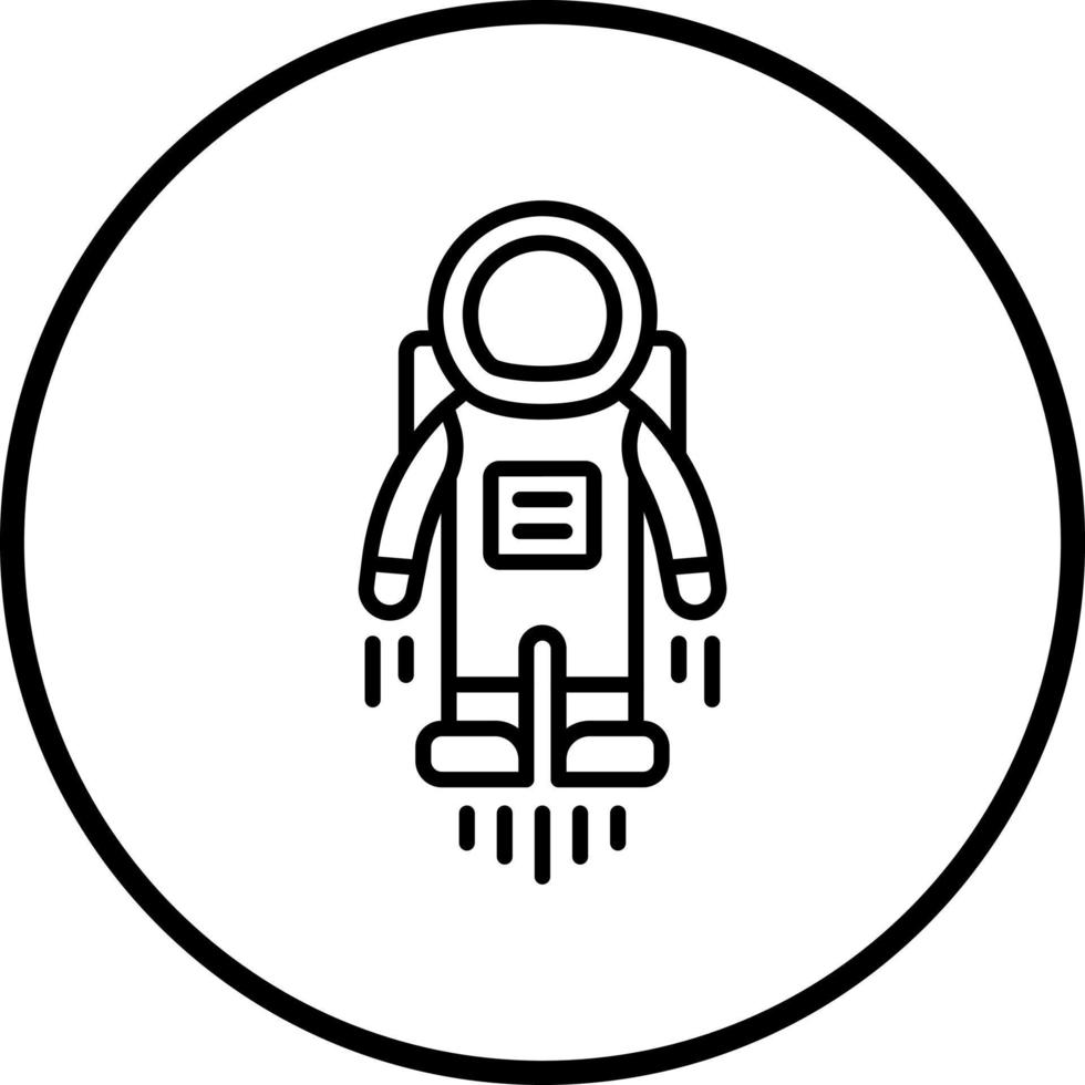 Astronaut Flying Vector Icon Style