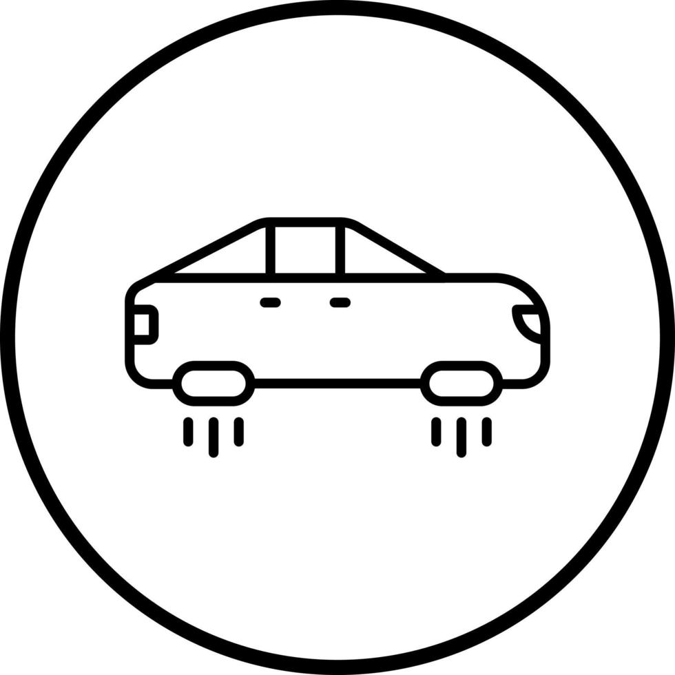 Hover Car Vector Icon Style