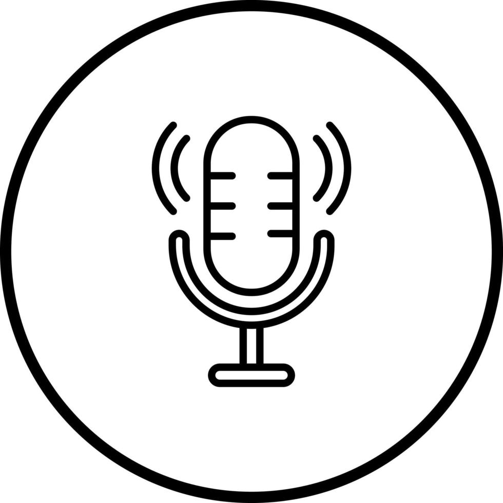 Microphone Vector Icon Style