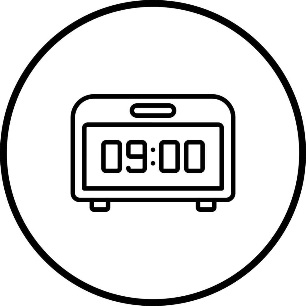 Digital Clock Vector Icon Style