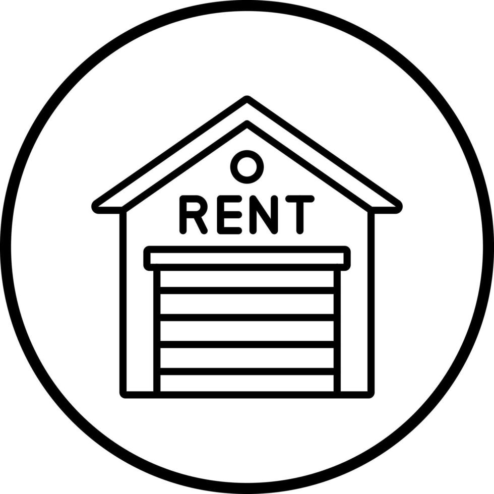 Warehouse Rental Vector Icon Style