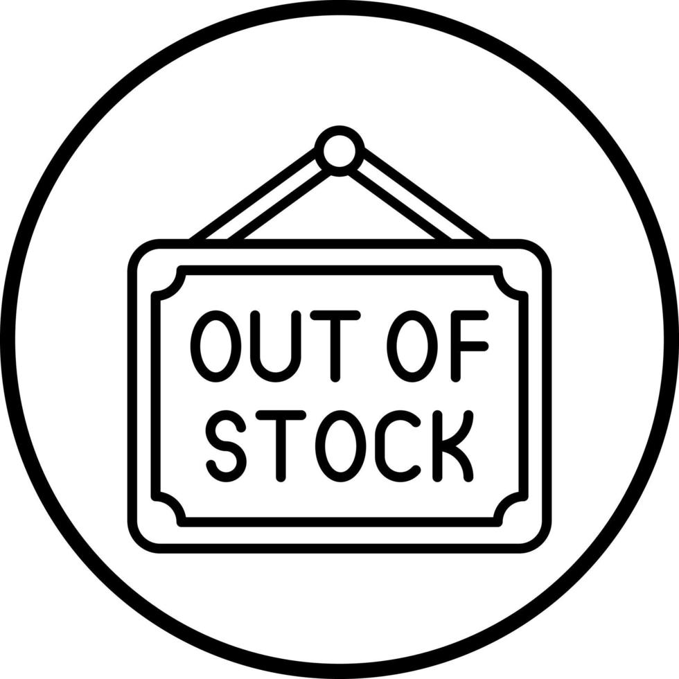 Out Of Stock Vector Icon Style