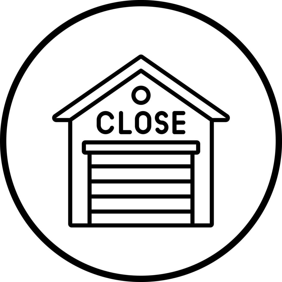Warehouse Closed Vector Icon Style