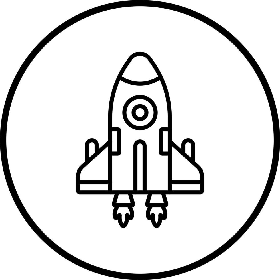 Spaceship Vector Icon Style