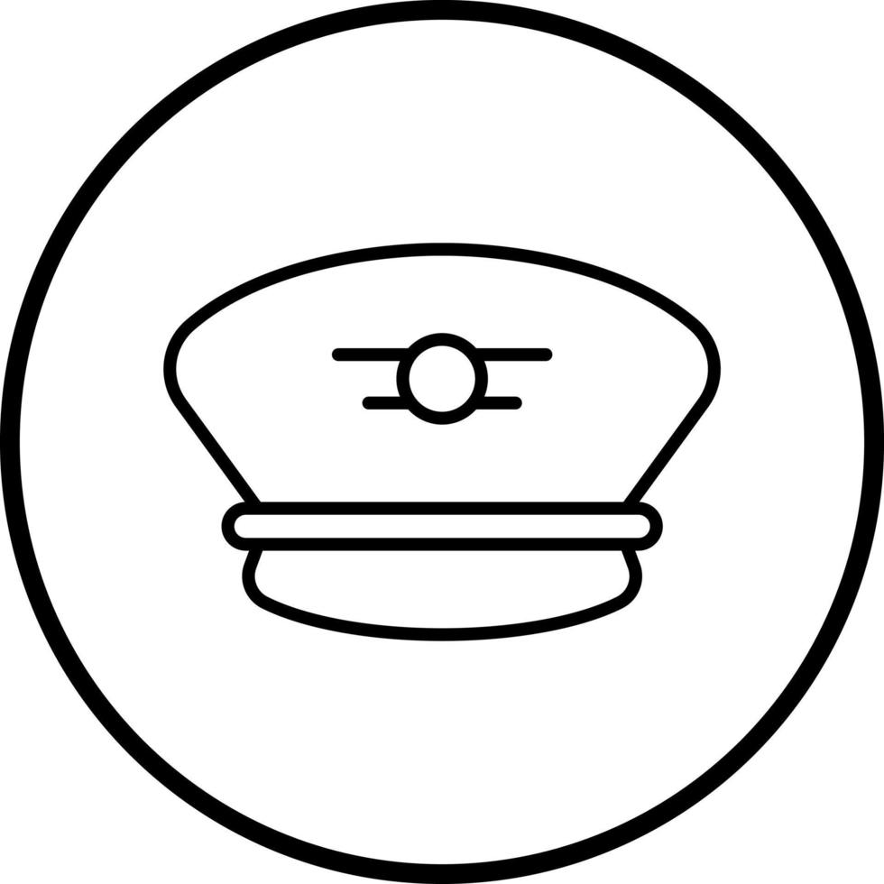 Captain Cap Vector Icon Style