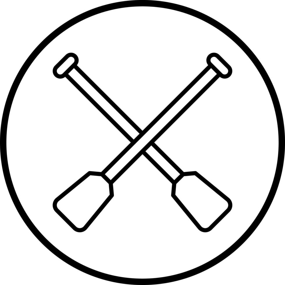 Paddles Vector Icon Style
