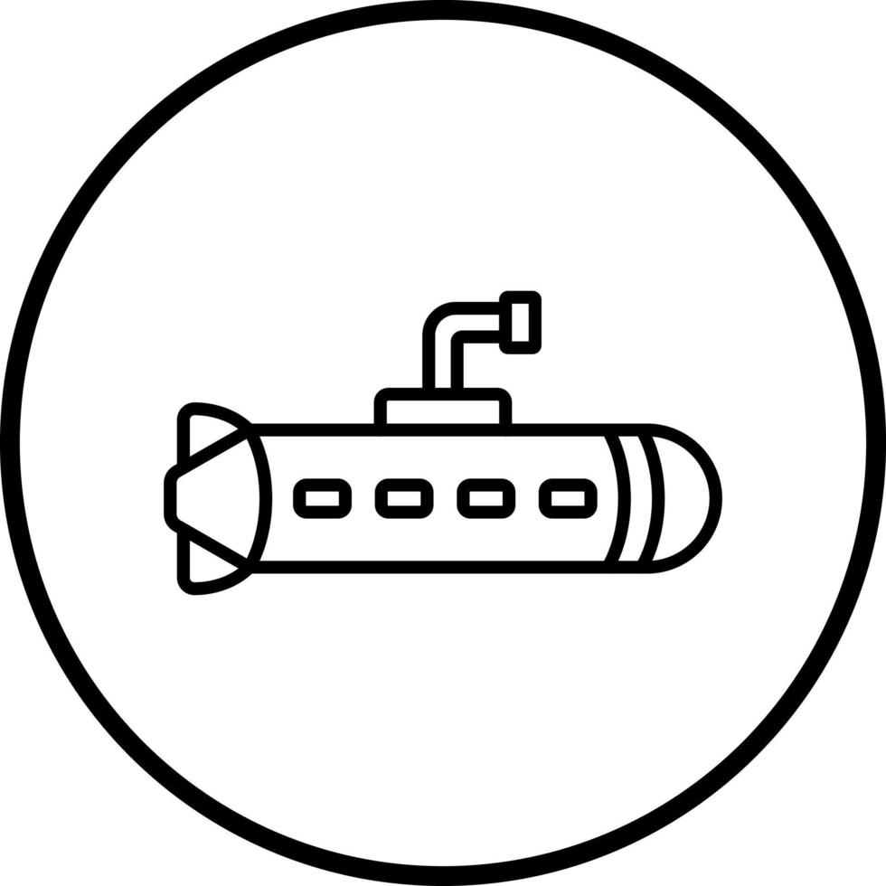 Submarine Vector Icon Style