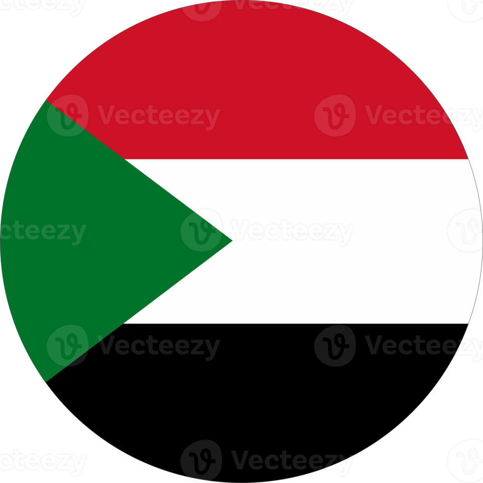 Sudan flag round shape PNG