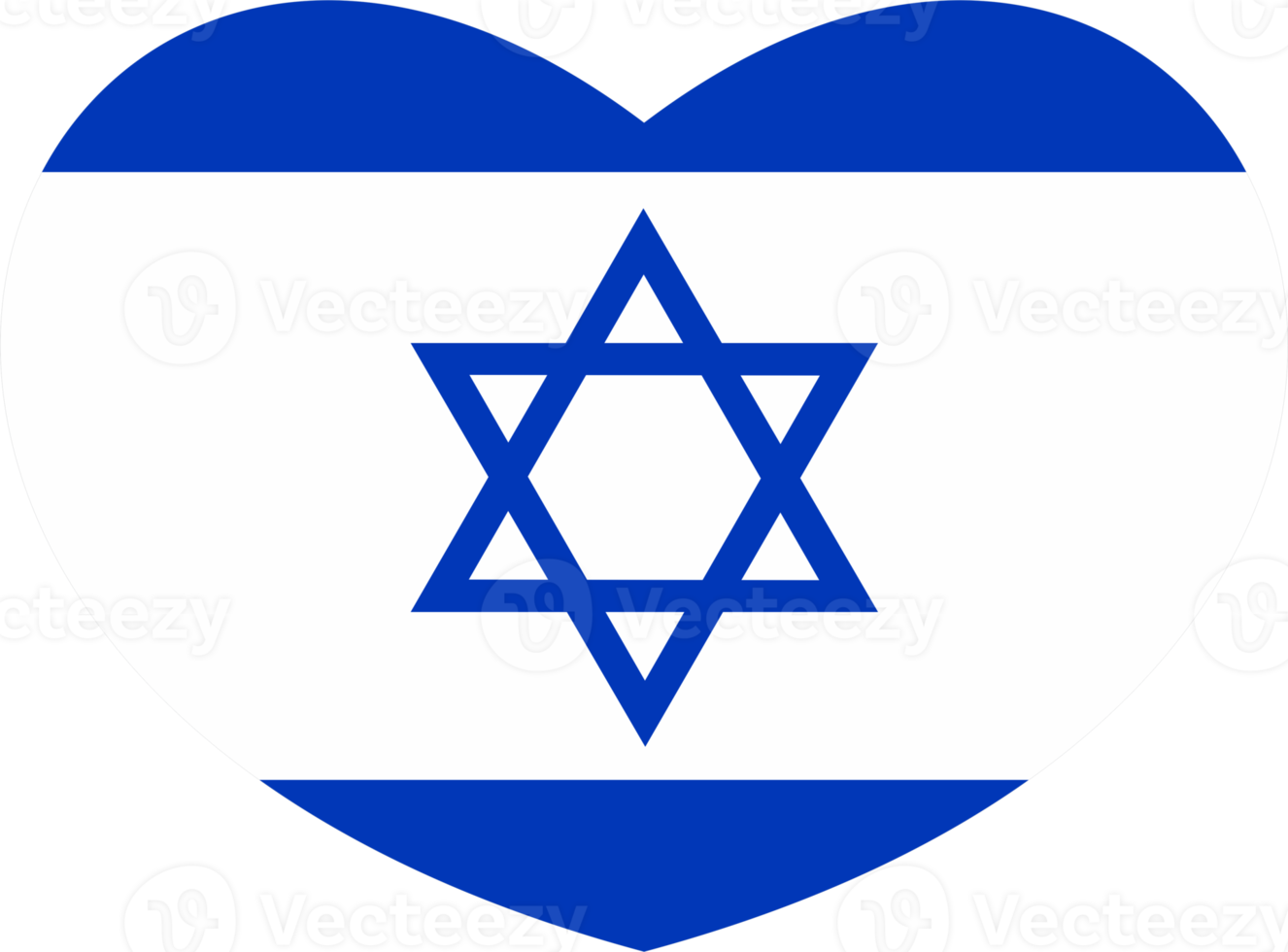 Israel flag heart shape PNG