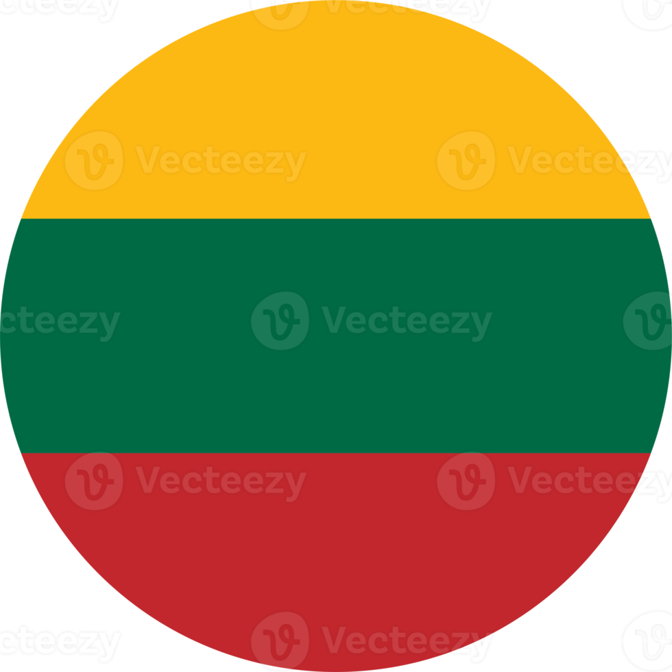 Lithuania flag round shape PNG