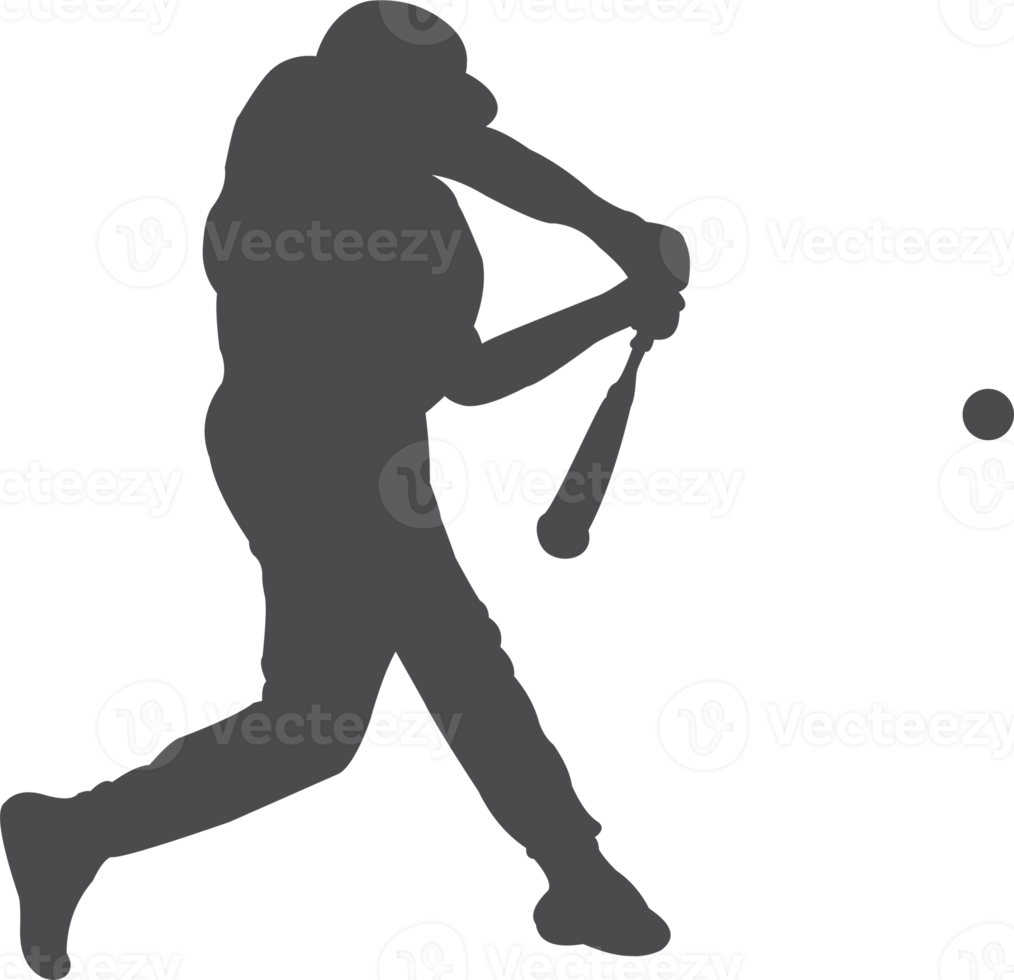 Baseball player silhouette PNG