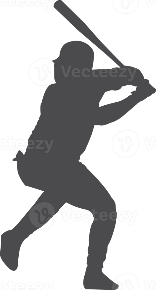 Baseball player silhouette PNG