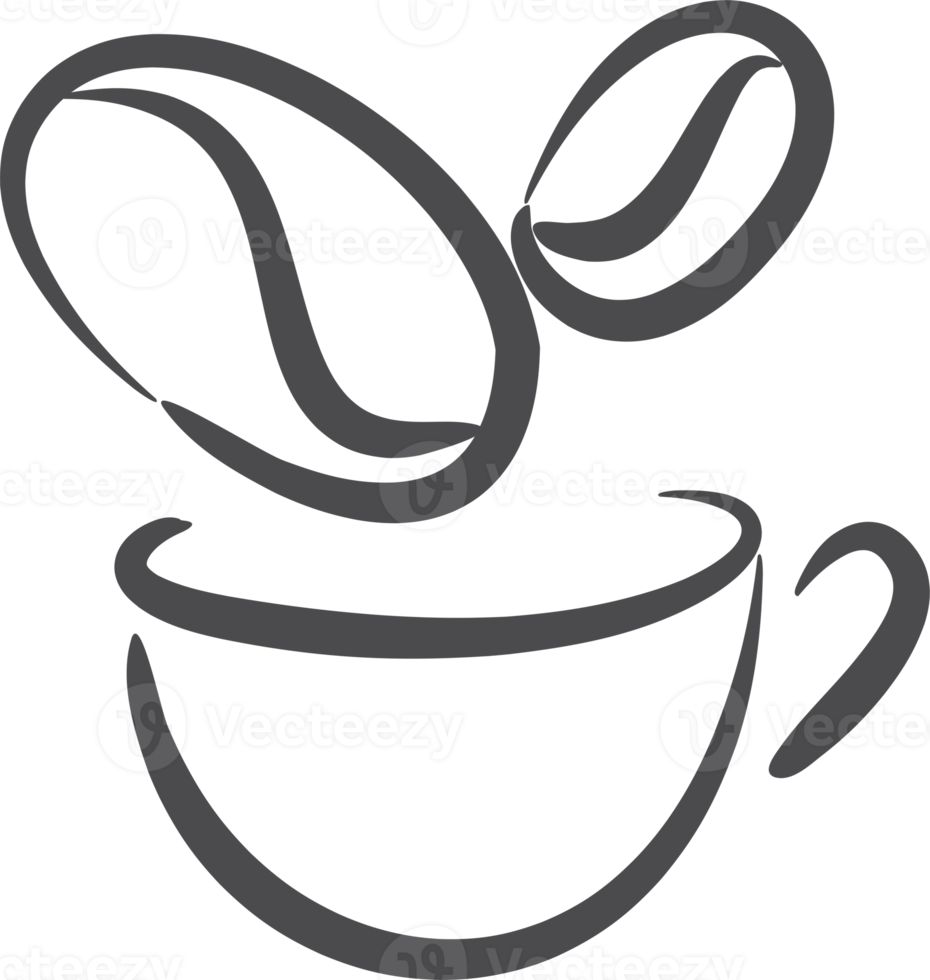 caffè tazza e caffè fagiolo icona png