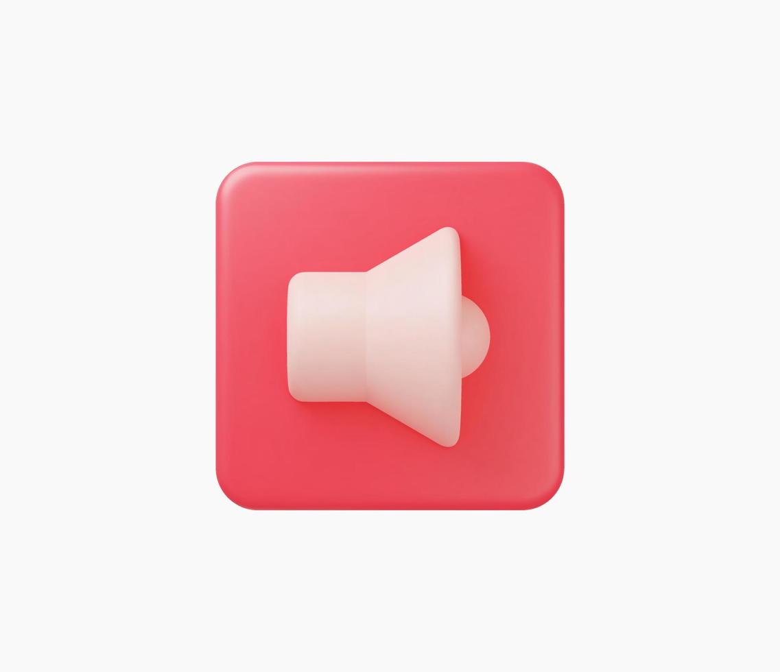 3d Realistic Sound Icon vector illustration.