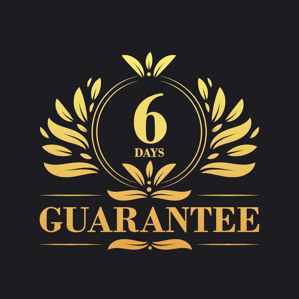 6 Days Guarantee Logo vector,  6 Days Guarantee sign symbol vector