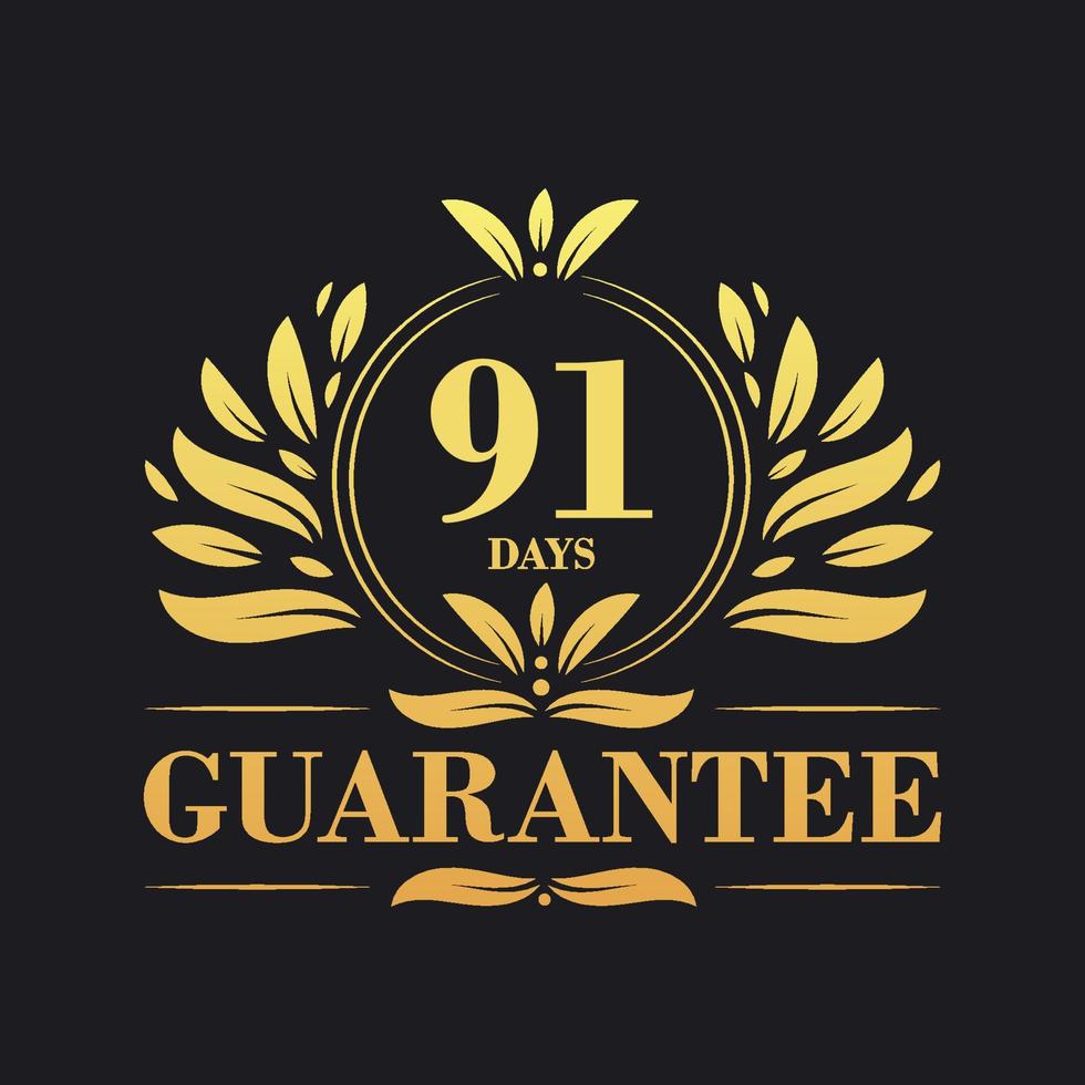 91 Days Guarantee Logo vector,  91 Days Guarantee sign symbol vector