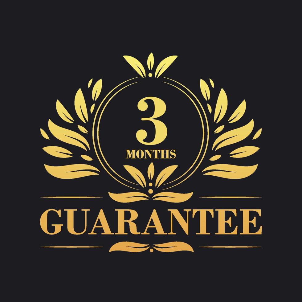 3 Months Guarantee Logo vector,  3 Months Guarantee sign symbol vector