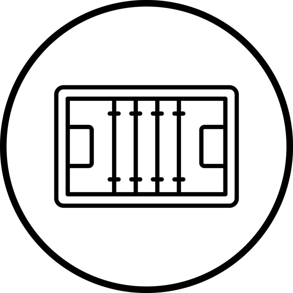 Rugby Pitch Vector Icon Style