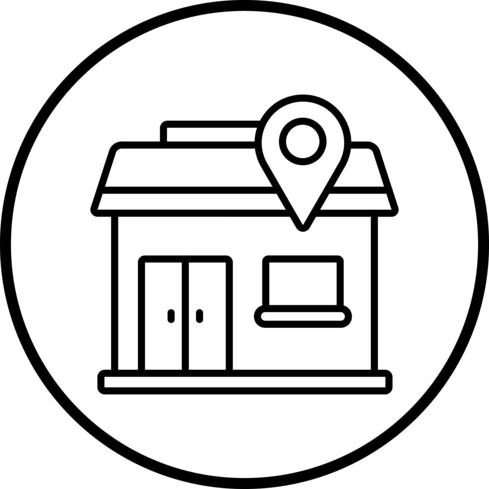 Store Location Vector Icon Style