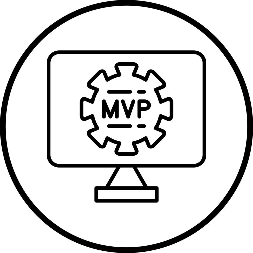 mvp vector icono estilo