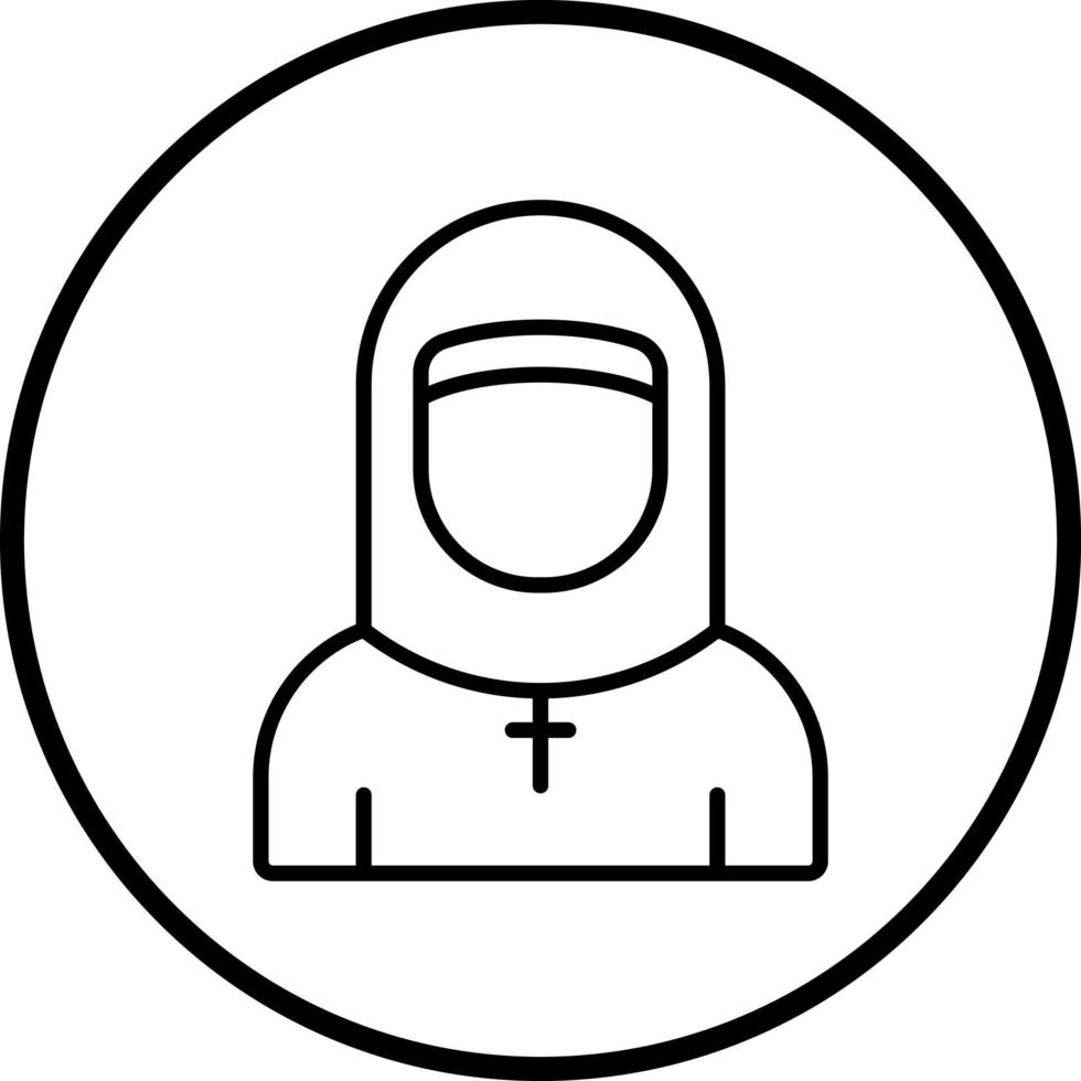 Nun Vector Icon Style