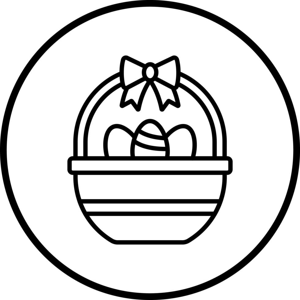 Easter Basket Vector Icon Style