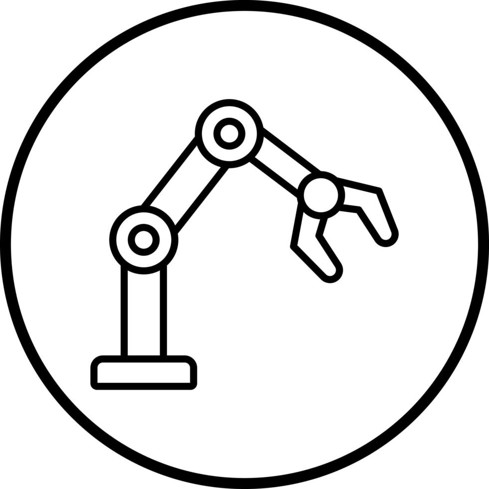 Robotic Arm Vector Icon Style
