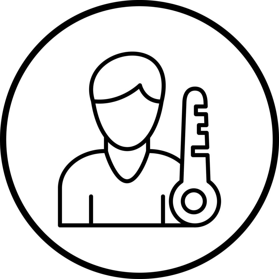 Key Person Vector Icon Style
