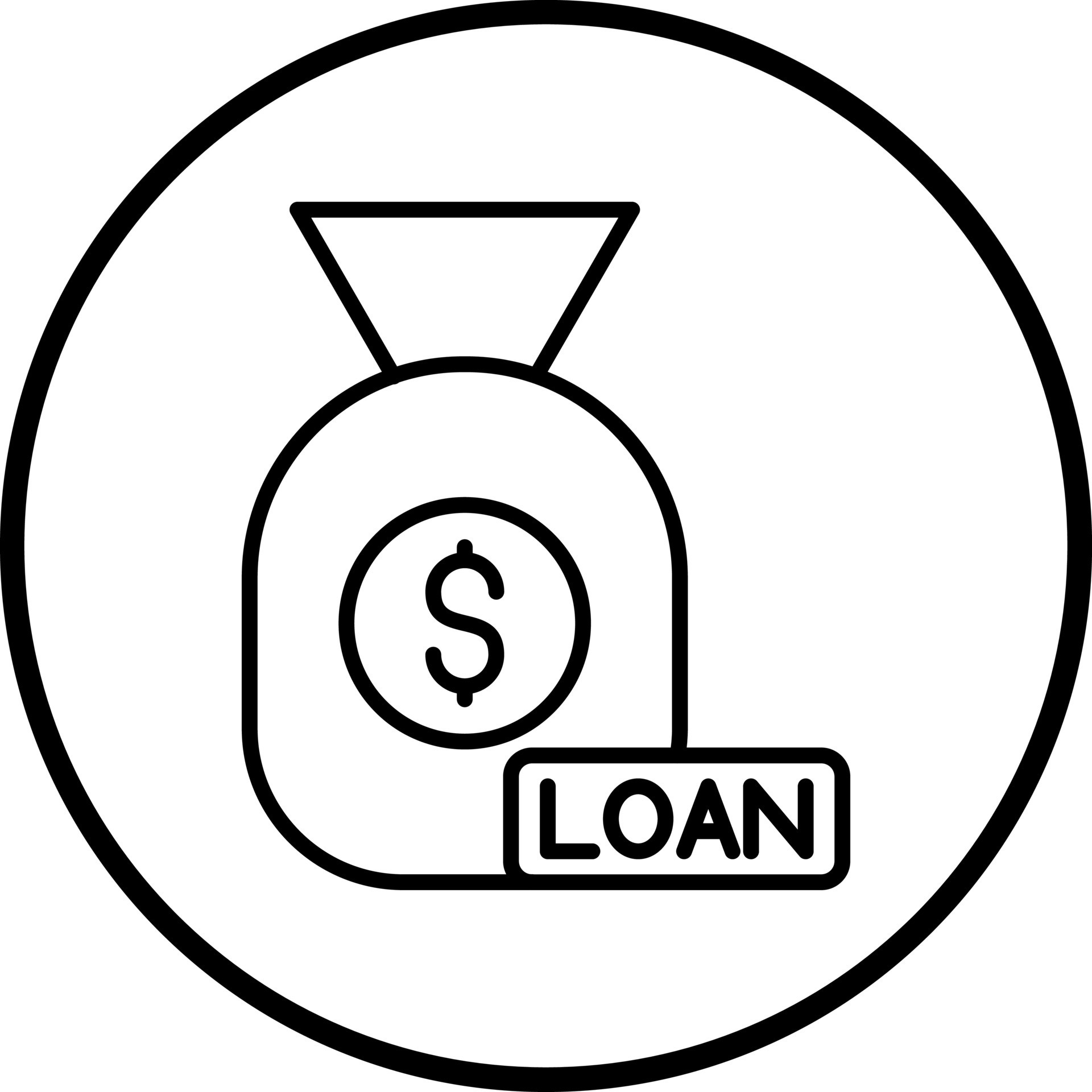 Loan Money Vector Icon Style 22112317 Vector Art at Vecteezy
