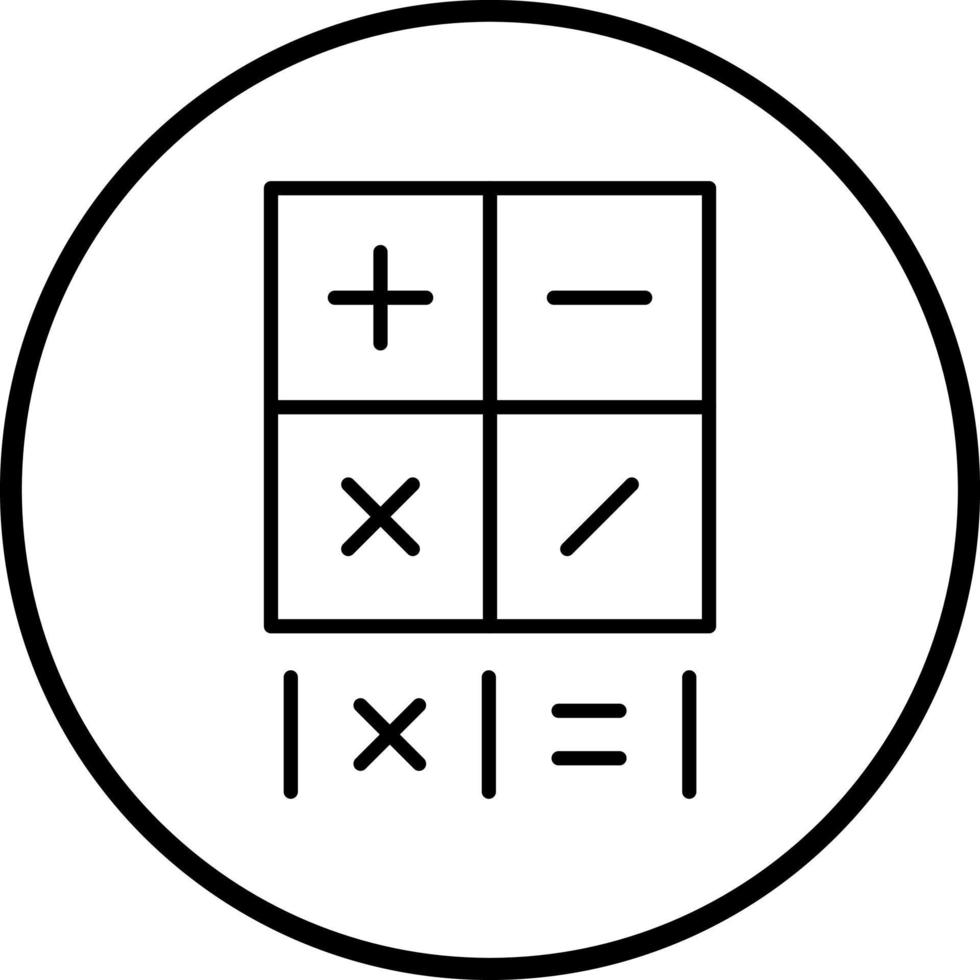 Mathematics Vector Icon Style