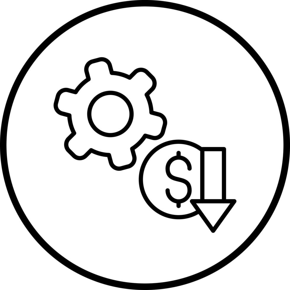 Low Startup Cost Vector Icon Style