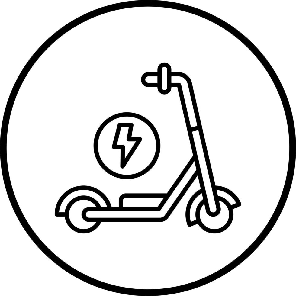 Kick Scooter Vector Icon Style