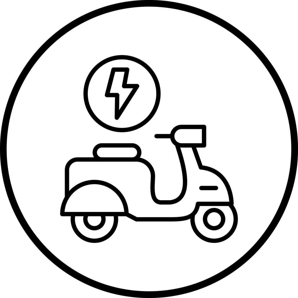 Long Range Scooter Vector Icon Style