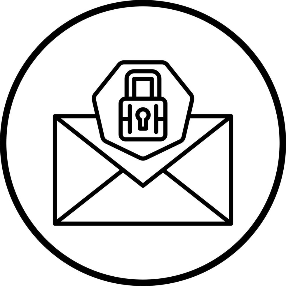 Email Security Vector Icon Style