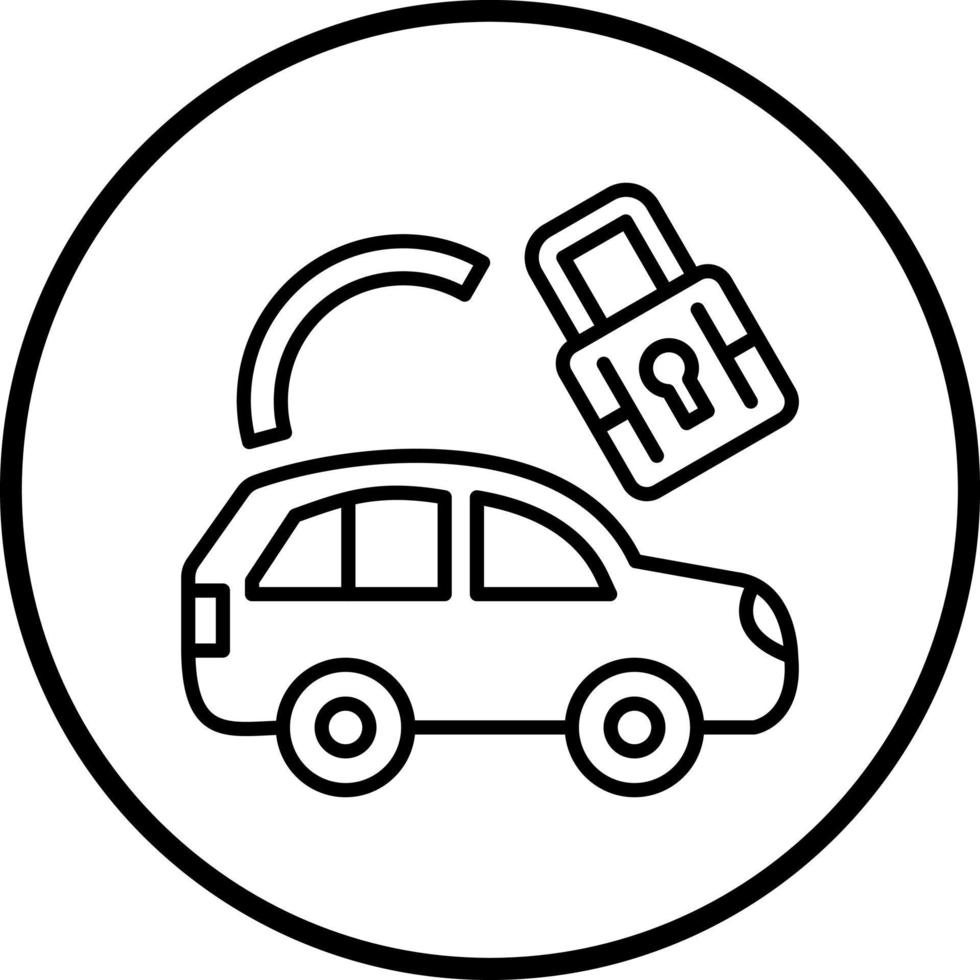 coche seguridad vector icono estilo